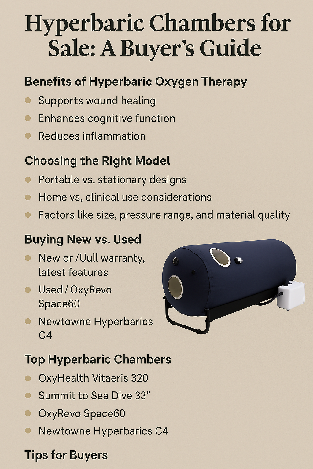 The Ultimate 2025 Buyer’s Guide to Hyperbaric Chambers: Top Models, Tips, and Where to Buy