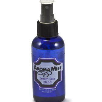 Breathe Easy Aroma Bath Oil Blend, 4-ounce Atomizing Spray, AromaMist