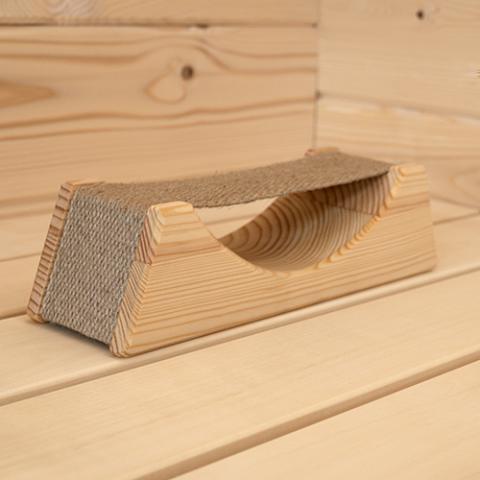 Wood Sauna Headrest w/Cloth Neck Support, Alder