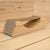 Wood Sauna Headrest w/Cloth Neck Support, Alder