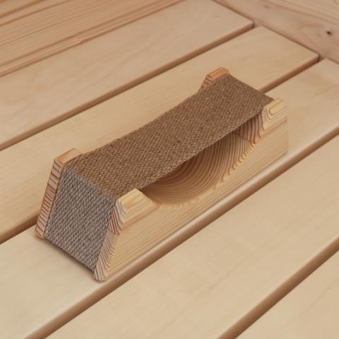 Wood Sauna Headrest w/Cloth Neck Support, Alder