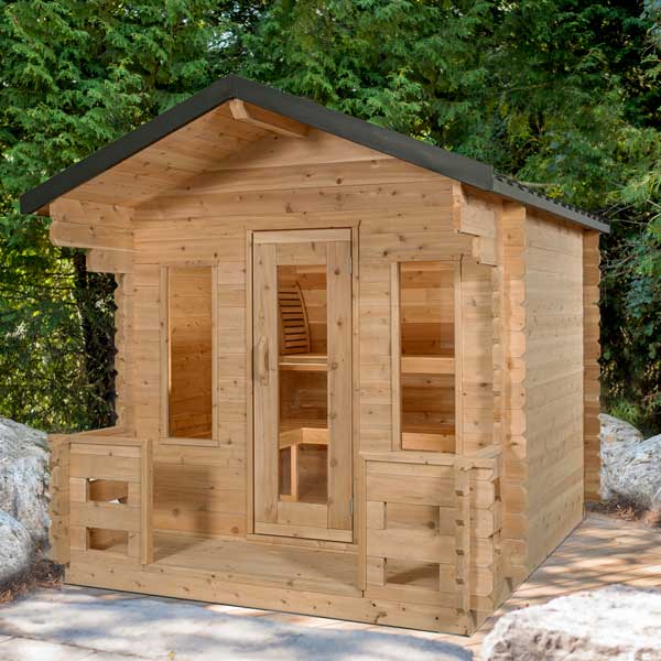 CT Georgian Cabin Sauna with Porch-Wood Burning