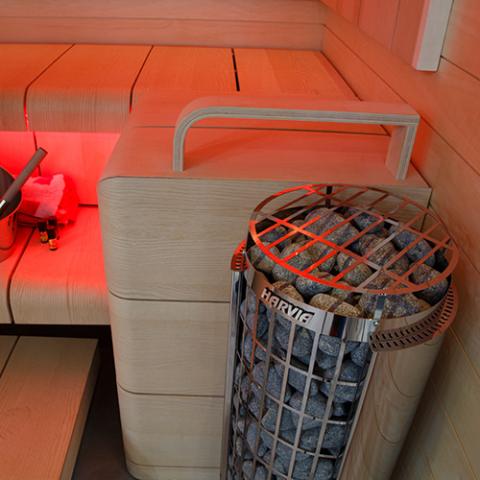 Cilindro Half Series 6kW Stainless Steel Sauna Heater at 240V 1PH