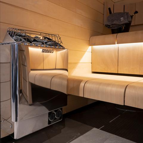 KIP Series 6kW Stainless Steel Sauna Heater at 240V 1PH with Built-In Time and Temperature Controls