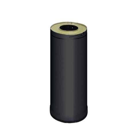 Sauna Wood Stove Chimney Extension, 500mm, Black Steel