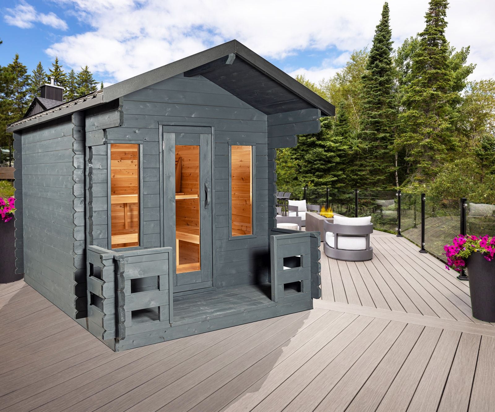 CT Georgian Cabin Sauna with Porch