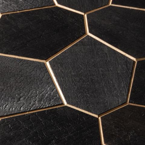 EmotionWood Abachi Yakisugi, Hexagon, Decorative Sauna Wall Panel 310-PNL-HEX-ABACHIY