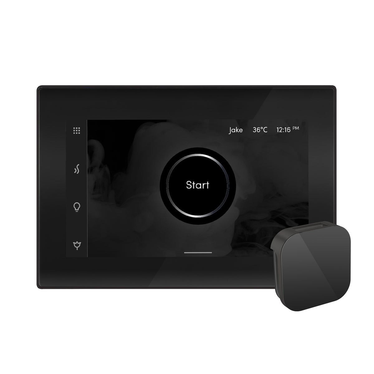 iSteamX Steam Shower Control and Aroma Glass SteamHead