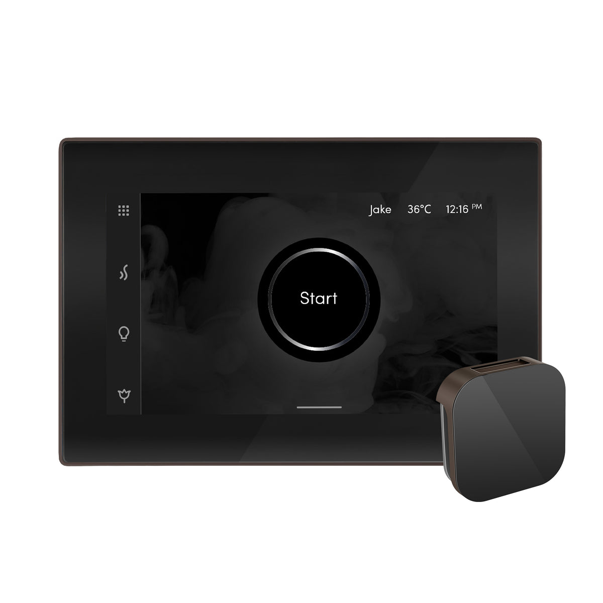 iSteamX Steam Shower Control and Aroma Glass SteamHead