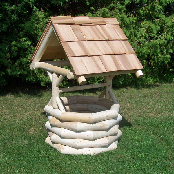 24&quot; Log Wishing Well