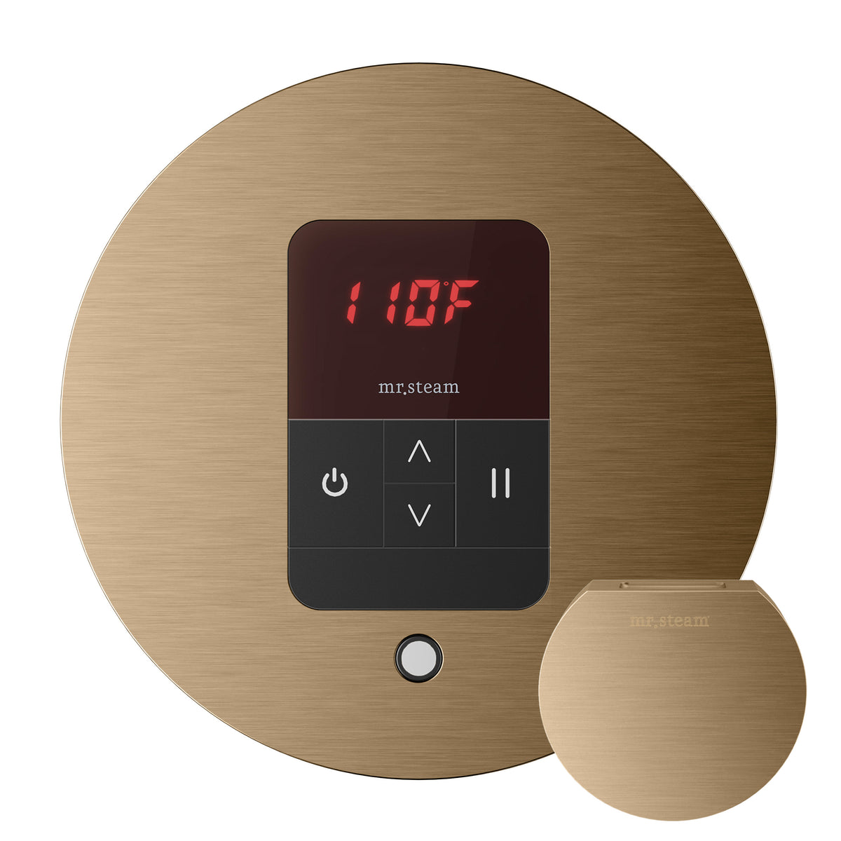 Basic Butler Steam Shower Control Package with iTempo Control and Aroma Designer SteamHead in Round
