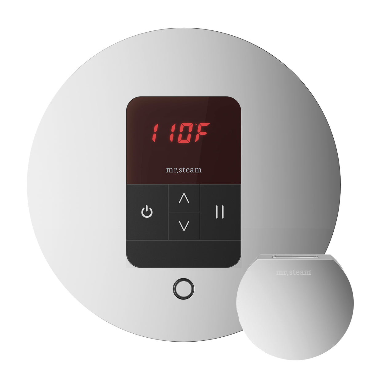 Basic Butler Steam Shower Control Package with iTempo Control and Aroma Designer SteamHead in Round