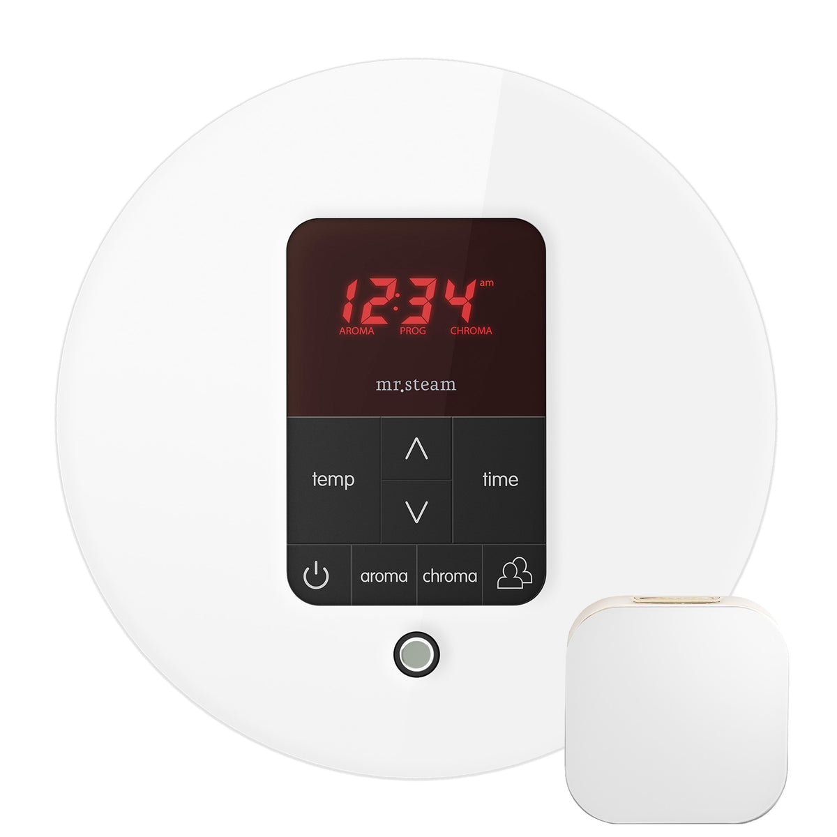 Butler Max Steam Shower Control Package with iTempoPlus Control and Aroma Designer SteamHead in Round