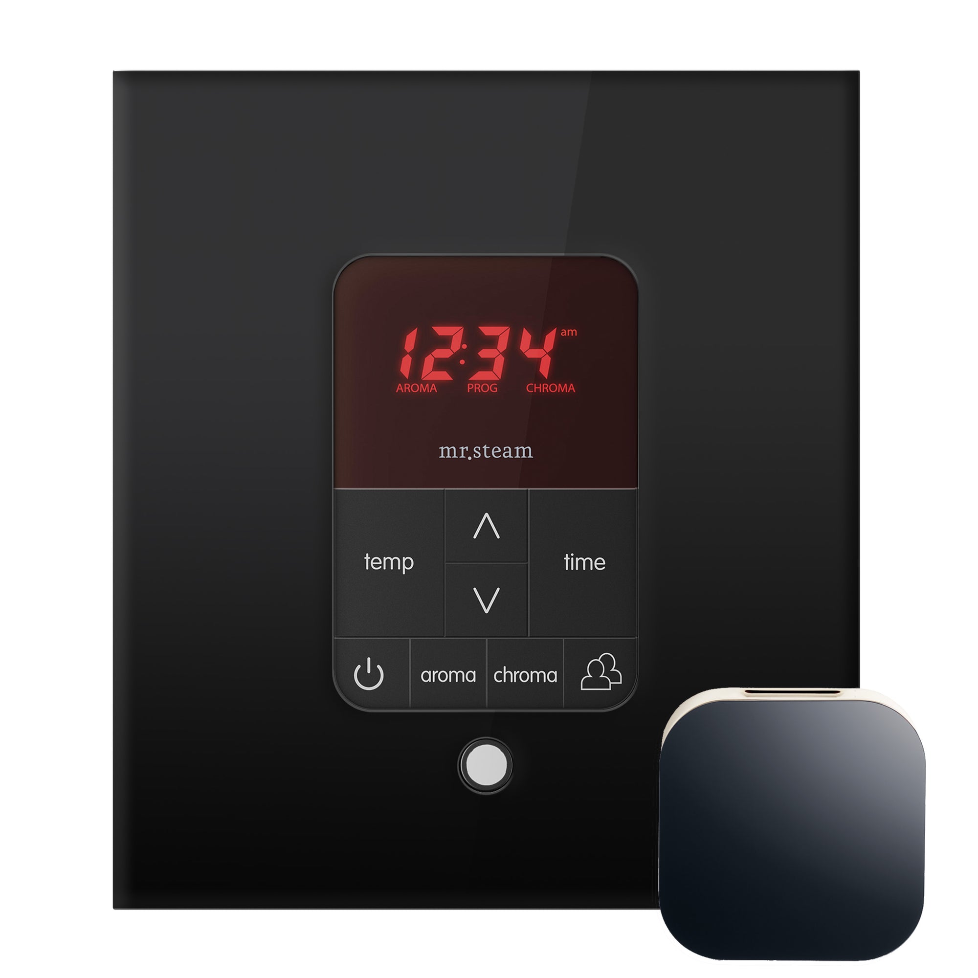 Butler Max Steam Shower Control Package with iTempoPlus Control and Aroma Designer SteamHead in Square