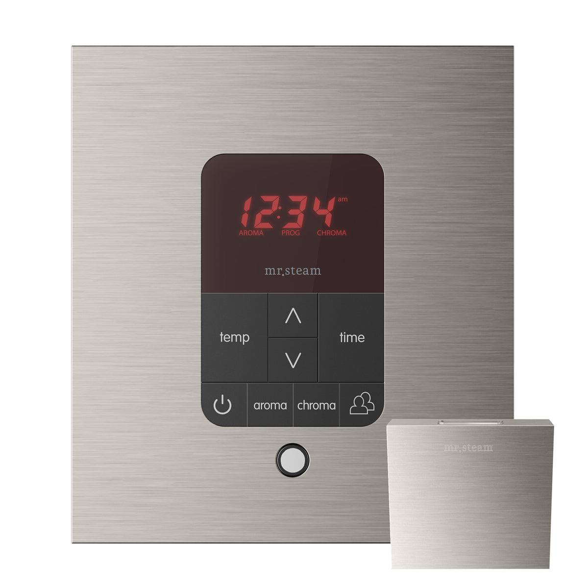 Butler Max Steam Shower Control Package with iTempoPlus Control and Aroma Designer SteamHead in Square