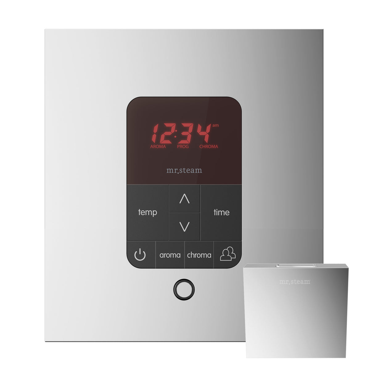 Butler Max Steam Shower Control Package with iTempoPlus Control and Aroma Designer SteamHead in Square