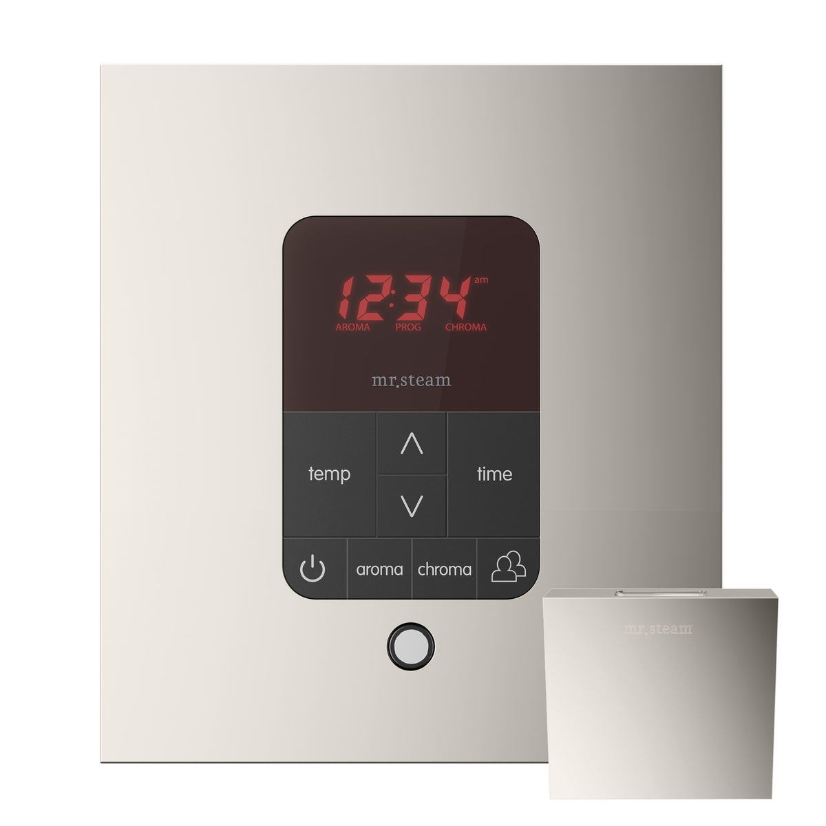 Butler Max Steam Shower Control Package with iTempoPlus Control and Aroma Designer SteamHead in Square