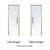 Prehung ADA Clear Glass Sauna Door, Aspen 36x80