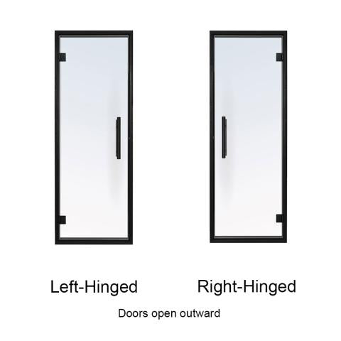 Prehung Tinted Glass Sauna Door, Black Alder Frame 24x73