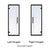 Prehung Tinted Glass Sauna Door, Black Alder Frame 24x73