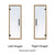 Prehung Tinted Glass Sauna Door, Thermo-Aspen Frame 24x73