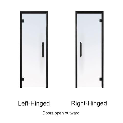 Prehung Clear Glass Sauna Door, Black Alder 24x80