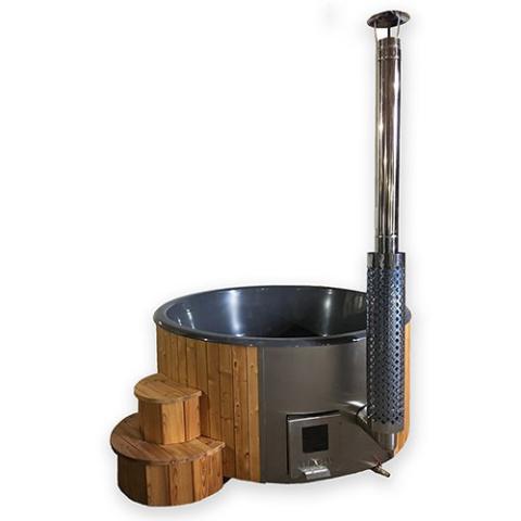 SaunaLife Model S4 Wood-Fired Hot Tub Natural