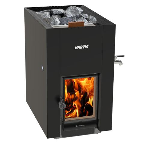 GreenFlame Series, 15.7kW, Wood Sauna Stove with Water Tank