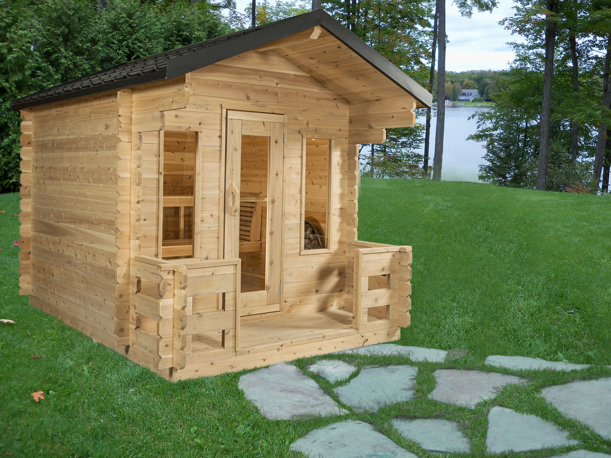 CT Georgian Cabin Sauna with Porch