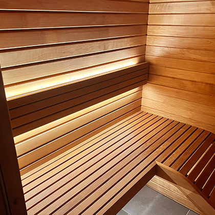 Bathology Sauna, Dotless LED Lighting Control, Single Zone