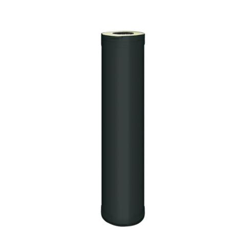 Sauna Wood Stove Chimney Extension, 1000mm, Black Steel