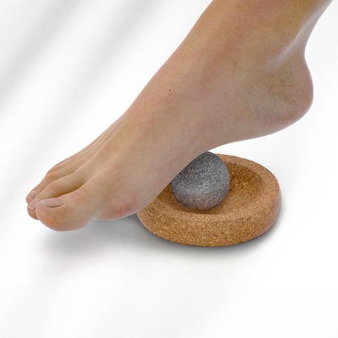 Hukka Mini SoleJoy 1 Massage Ball with Natural Cork Base, Round
