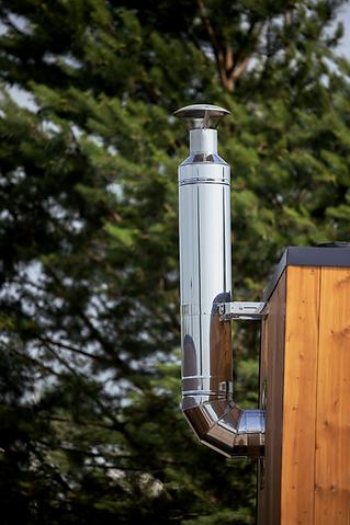 Sauna Wood Stove Chimney Set, Thru-Wall