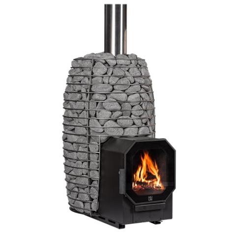 Wood-Burning Sauna Stove w/ Firebox Extension, 9.8kW