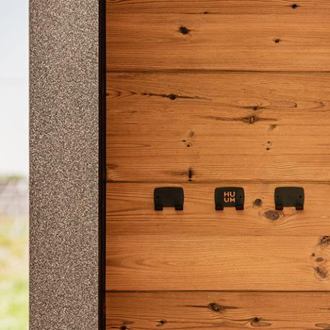 OVO Sauna Design Towel Hook Set, Black