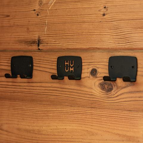 OVO Sauna Design Towel Hook Set, Black