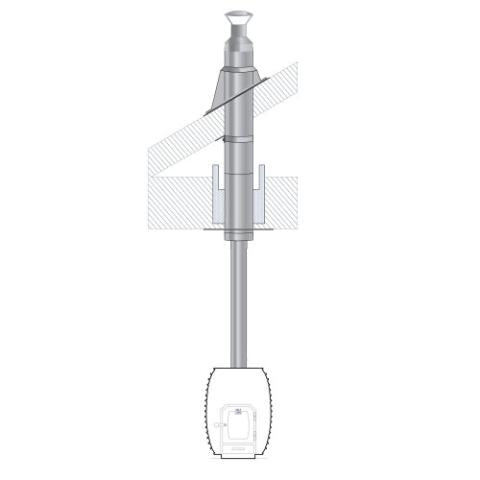 Sauna Wood Stove Chimney Set, Thru-Ceiling