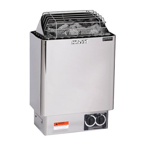 KIP Series 6kW Stainless Steel Sauna Heater at 240V 1PH with Built-In Time and Temperature Controls