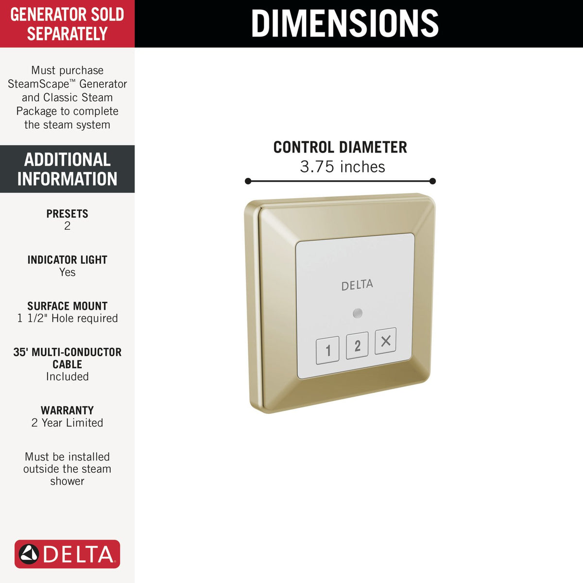Square Exterior Steam Control