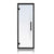 Prehung Clear Glass Sauna Door, Black Alder Frame 24x73