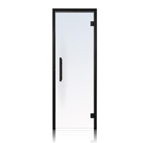 Prehung Clear Glass Sauna Door, Black Alder 24x80