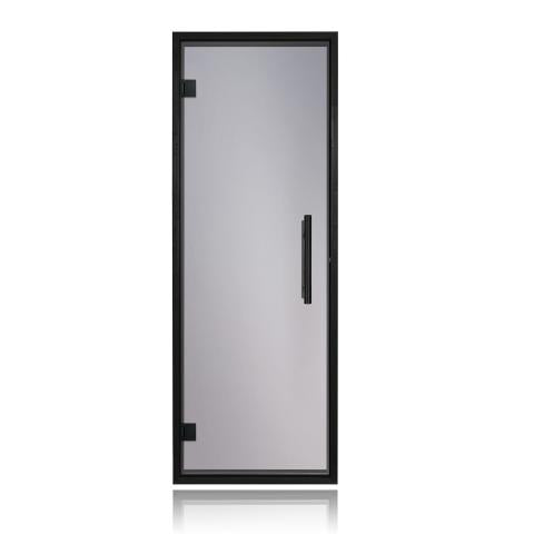 Prehung Tinted Glass Sauna Door, Black Alder Frame 24x73