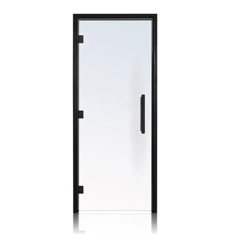 Prehung ADA Clear Glass Sauna Door, Black Alder 36x80