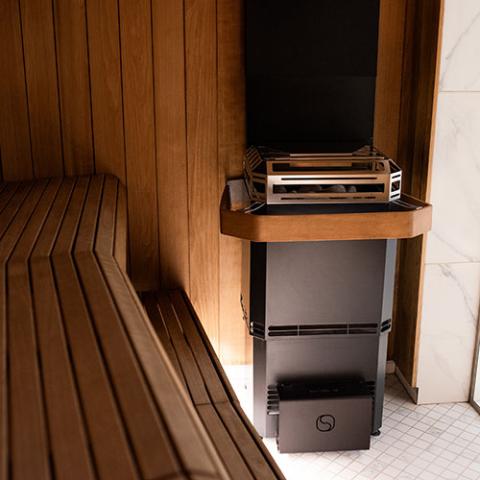 Air Series, 9.8kW Sauna Heater w/Climate Equalizer, Black