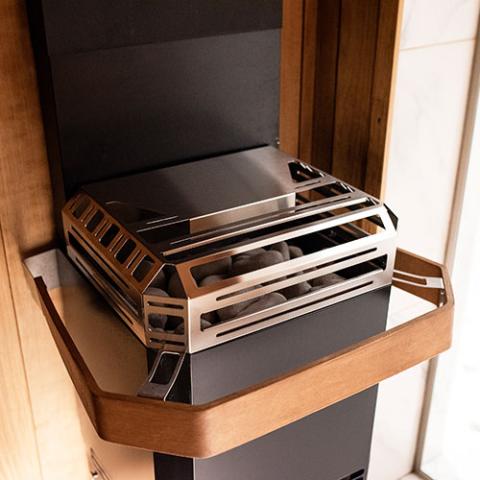 Air Series, 9.8kW Sauna Heater w/Climate Equalizer, Black