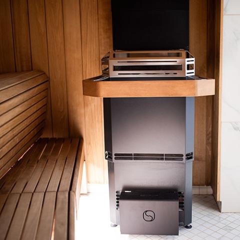 Air Series, 9.8kW Sauna Heater w/Climate Equalizer, Black