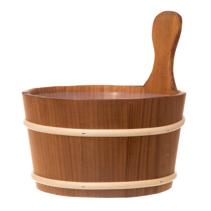 4L Red Cedar Sauna Bucket & Ladle Set