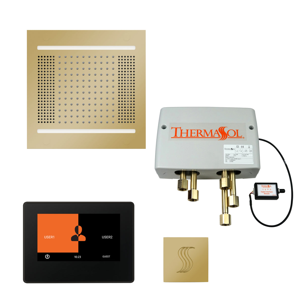 The Total Wellness Hydrovive14 Package with 7&quot; ThermaTouch and Square