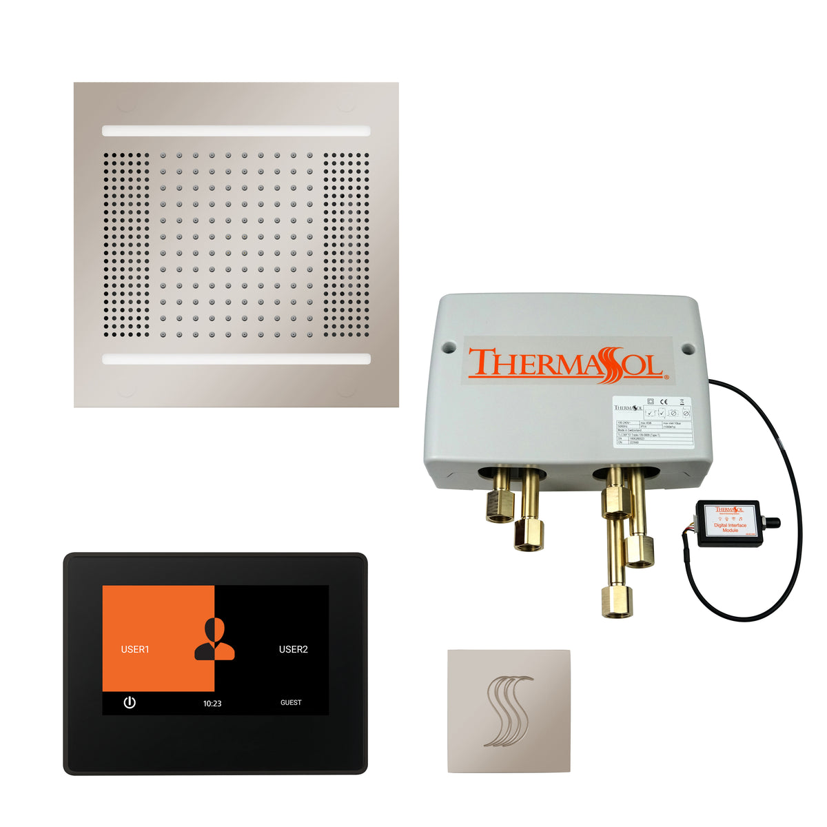 The Total Wellness Hydrovive14 Package with 7&quot; ThermaTouch and Square