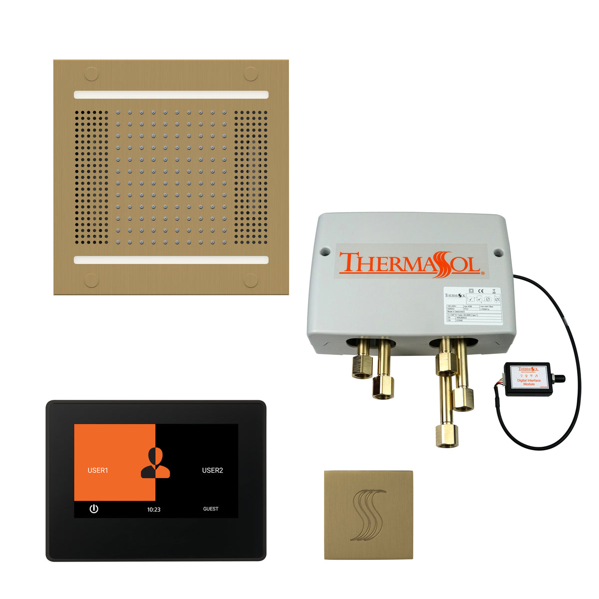The Total Wellness Hydrovive14 Package with 7&quot; ThermaTouch and Square